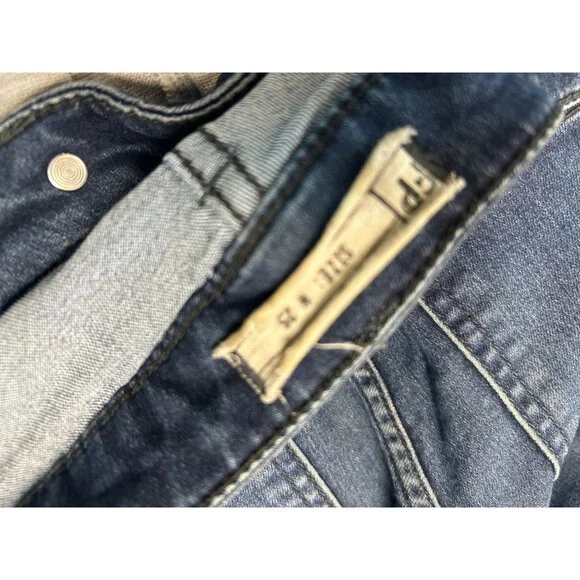 Free People Womens Mid-Rise Flare Leg Jeans Size 25 Seam Detail Y2K 90s Skater - Picture 5 of 6